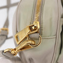 PRADA Shoulder Bag Nylon Ivory Gold Auth 168292-18