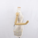 PRADA Shoulder Bag Nylon Ivory Gold Auth 168292-23