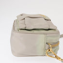 PRADA Shoulder Bag Nylon Ivory Gold Auth 168292-3