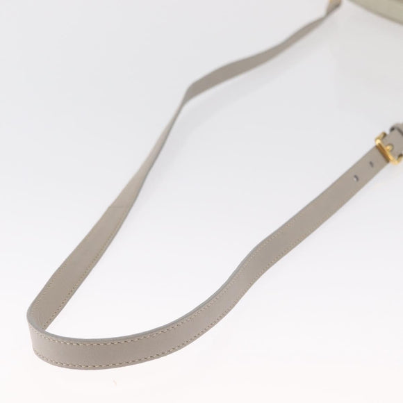 PRADA Shoulder Bag Nylon Ivory Gold Auth 168292