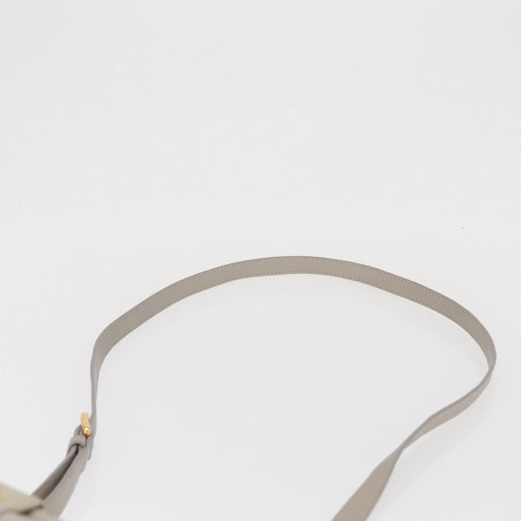 PRADA Shoulder Bag Nylon Ivory Gold Auth 168292