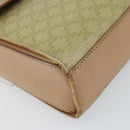 CELINE Macadam Canvas Circle Shoulder Bag PVC Beige Gold Auth 168293-11