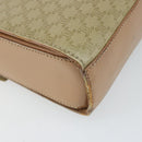 CELINE Macadam Canvas Circle Shoulder Bag PVC Beige Gold Auth 168293-13