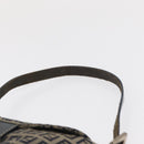 FENDI Zucchino Canvas Mamma Baguette Shoulder Bag Navy Silver Auth 168294-14