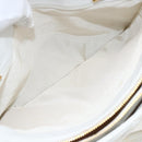 CHANEL Matelasse Chain Shoulder Bag Caviar Skin White Gold CC Auth 168296-23