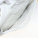 CHANEL Matelasse Chain Shoulder Bag Caviar Skin White Gold CC Auth 168296-24