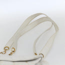 CHANEL Matelasse Chain Shoulder Bag Caviar Skin White Gold CC Auth 168296-8