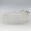 CHANEL Matelasse Chain Shoulder Bag Caviar Skin White Gold CC Auth 168296-5