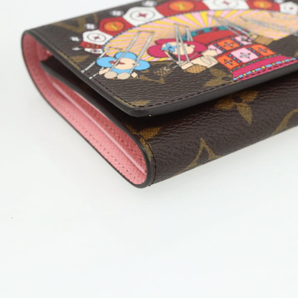 LOUIS VUITTON Monogram Vivienne Portefeuille Victorine Pink M69754 Auth 168298M