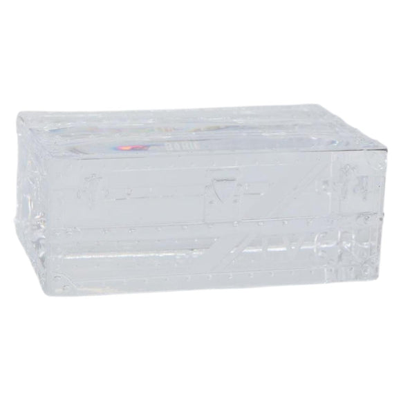 LOUIS VUITTON Crystal Trunk Paper Weight Glass Clear LV Auth 168299