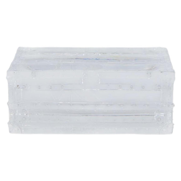 LOUIS VUITTON Crystal Trunk Paper Weight Glass Clear LV Auth 168299