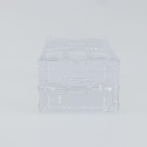LOUIS VUITTON Crystal Trunk Paper Weight Glass Clear LV Auth 168299