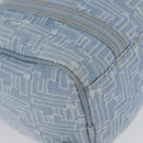FENDI Zucca Canvas Boston Bag Light Blue Gold Auth 168309V-9