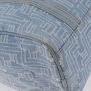 FENDI Zucca Canvas Boston Bag Light Blue Gold Auth 168309V-15