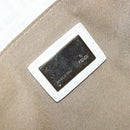 FENDI Zucchino Canvas Tote Bag White Silver Auth 168311A-19
