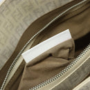 FENDI Zucchino Canvas Tote Bag White Silver Auth 168311A-12