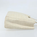 FENDI Zucchino Canvas Tote Bag White Silver Auth 168311A-3