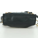 BALENCIAGA Klassieke Mini City Tas Leer 2-weg Marine Goud 309544 Auth 168313SAV-5