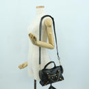 BALENCIAGA Klassieke Mini City Tas Leer 2-weg Marine Goud 309544 Auth 168313SAV-26