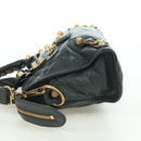 BALENCIAGA Klassieke Mini City Tas Leer 2-weg Marine Goud 309544 Auth 168313SAV-3