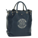 LOUIS VUITTON Tobaco T&B Shoe bag Tote Bag Leather Navy M95149 LV Auth 168317V-1