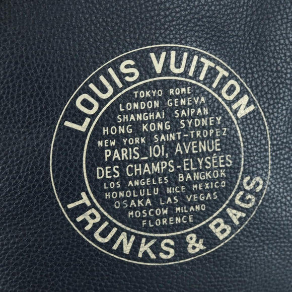 LOUIS VUITTON Tobaco T&B Shoe bag Tote Bag Leather Navy M95149 LV Auth 168317V