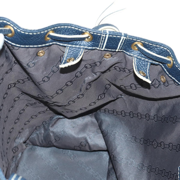 LOUIS VUITTON Tobaco T&B Shoe bag Tote Bag Leather Navy M95149 LV Auth 168317V