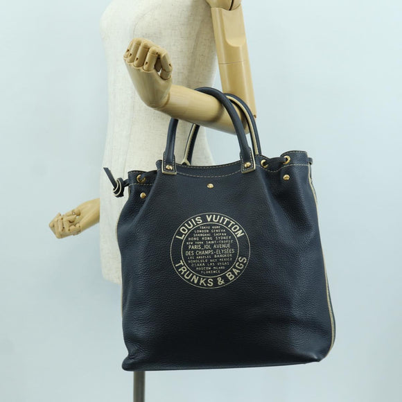 LOUIS VUITTON Tobaco T&B Shoe bag Tote Bag Leather Navy M95149 LV Auth 168317V