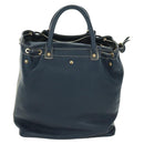 LOUIS VUITTON Tobaco T&B Shoe bag Tote Bag Leather Navy M95149 LV Auth 168317V-3