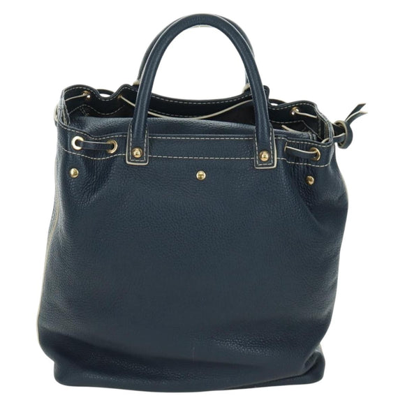 LOUIS VUITTON Tobaco T&B Shoe bag Tote Bag Leather Navy M95149 LV Auth 168317V