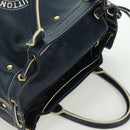 LOUIS VUITTON Tobaco T&B Shoe bag Tote Bag Leather Navy M95149 LV Auth 168317V-6