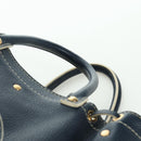 LOUIS VUITTON Tobaco T&B Shoe bag Tote Bag Leather Navy M95149 LV Auth 168317V-8