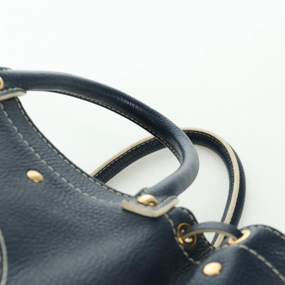 LOUIS VUITTON Tobaco T&B Shoe bag Tote Bag Leather Navy M95149 LV Auth 168317V