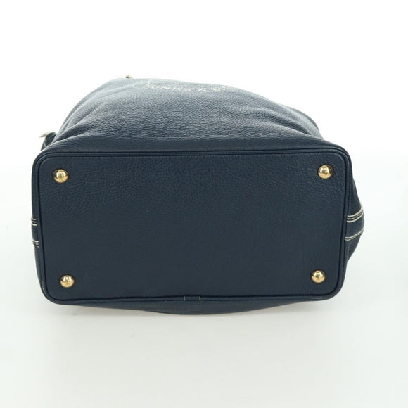 LOUIS VUITTON Tobaco T&B Shoe bag Tote Bag Leather Navy M95149 LV Auth 168317V