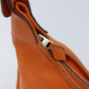 HERMES Trim 31 Shoulder Bag Leather Orange Silver Auth 168319V-20