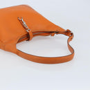 HERMES Trim 31 Shoulder Bag Leather Orange Silver Auth 168319V-7