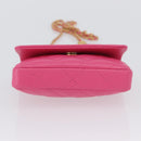 CHANEL Matelasse Chain Pouch Shoulder Bag Lamb Skin Pink Gold CC Auth 168325SAM-6