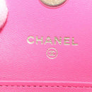 CHANEL Matelasse Chain Pouch Shoulder Bag Lamb Skin Pink Gold CC Auth 168325SAM-23