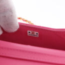 CHANEL Matelasse Chain Pouch Shoulder Bag Lamb Skin Pink Gold CC Auth 168325SAM-11