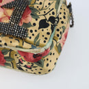 Christian Dior Chain Shoulder Bag Satin Beige Auth 168326A-8