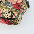 Christian Dior Chain Shoulder Bag Satin Beige Auth 168326A-16