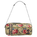 Christian Dior Chain Shoulder Bag Satin Beige Auth 168326A-13