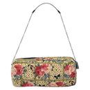 Christian Dior Chain Shoulder Bag Satin Beige Auth 168326A-2