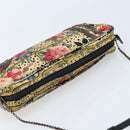 Christian Dior Chain Shoulder Bag Satin Beige Auth 168326A-6
