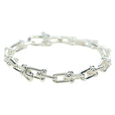 TIFFANY&Co. Hardware Small Link Bracelet Ag925 Silver Auth 168328SAM-2