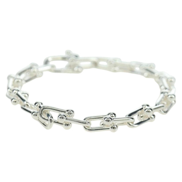TIFFANY&Co. Hardware Small Link Bracelet Ag925 Silver Auth 168328SAM