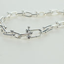 TIFFANY&Co. Hardware Small Link Bracelet Ag925 Silver Auth 168328SAM-6