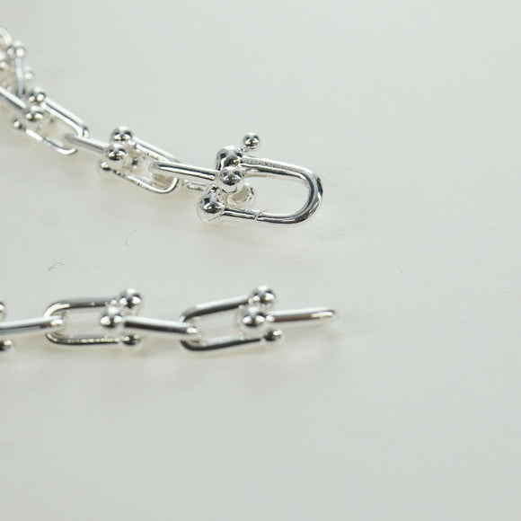 TIFFANY&Co. Hardware Small Link Bracelet Ag925 Silver Auth 168328SAM