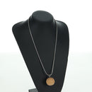 HERMES Serie Woodball Necklace metal Beige Auth 168329M-15