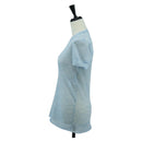 CHANEL Knitted Fabrics Short Sleeved T Shirt Cotton Light Blue CC Auth 168330M-3